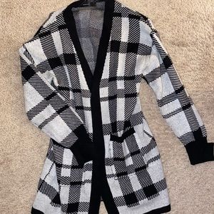 Black and white cardigan